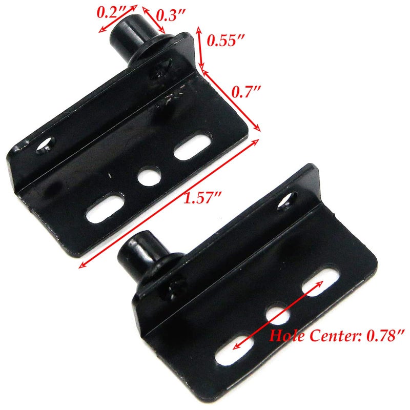 FarBoat 12Pcs Pivot Hinges 1.57" Concealed Hinges Heavy Duty Iron Hardware for Wood Door Furniture Cabinet Drawer (for 8mm Hole Black) - Image 2